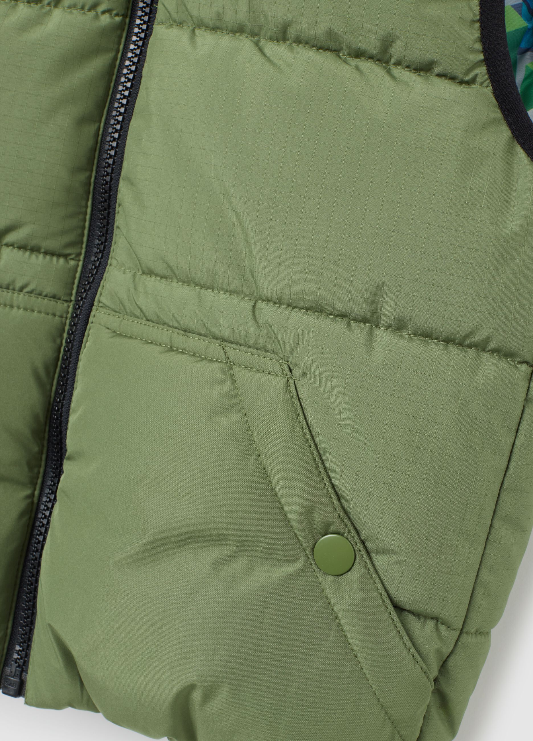 Kids' Green Regular Fit Water Resistant Vest