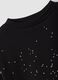 T-shirt nera in cotone organico elasticizzato con stampa macchina_3