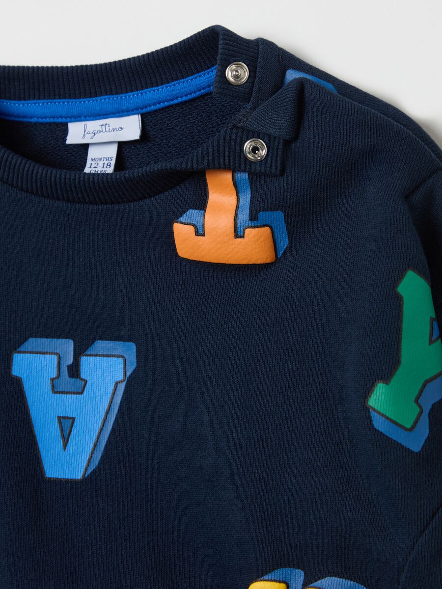 French terry sweatshirt with lettering print_2