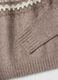 Beige jacquard crew-neck jumper, regular fit_1