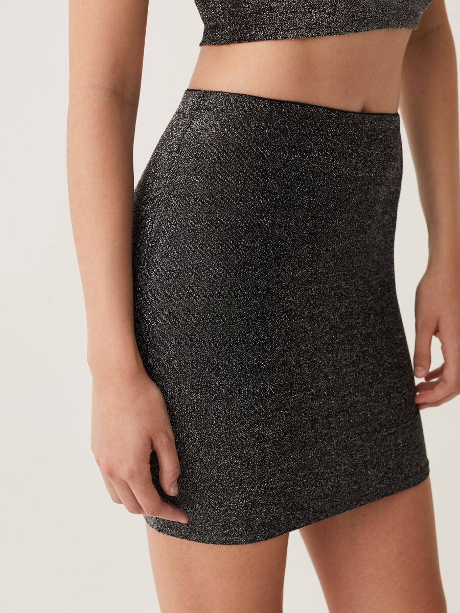 Minigonna stretch in lurex_2