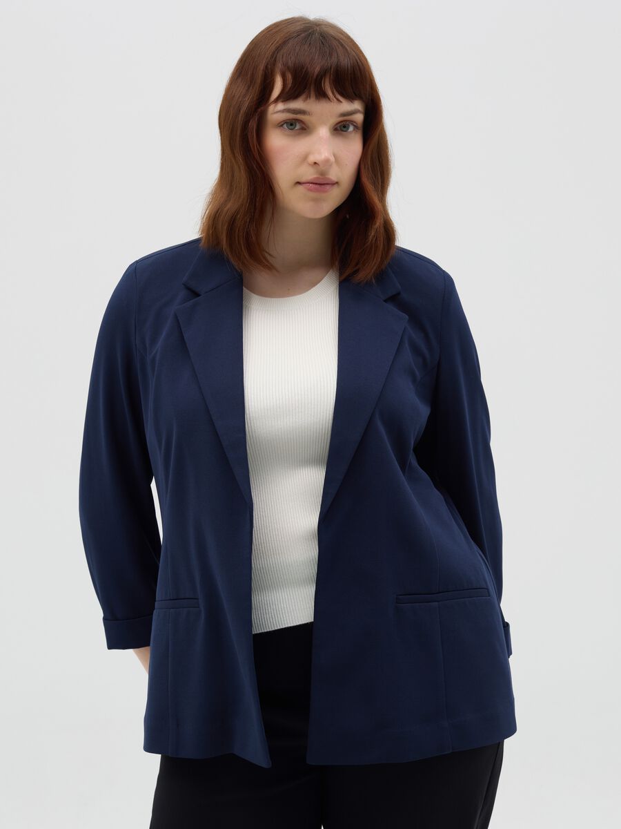 Curvy open blazer_0