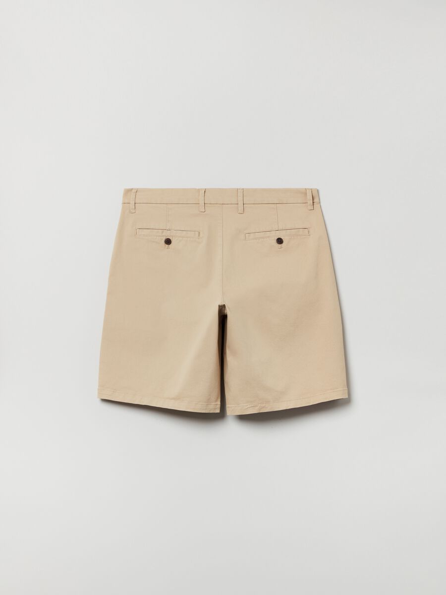 Stretch cotton Bermuda shorts_1