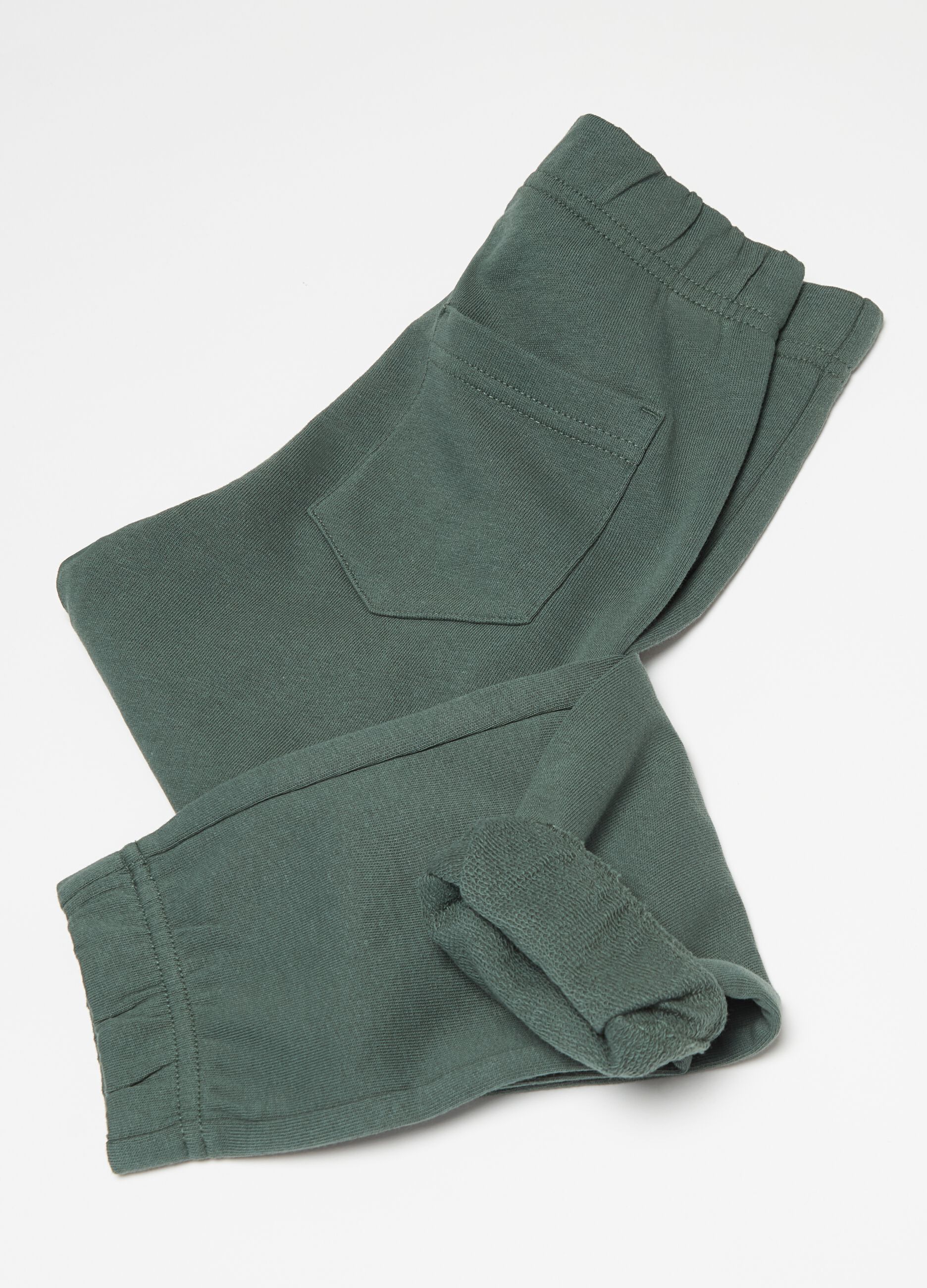 Fleece joggers with elasticated edging