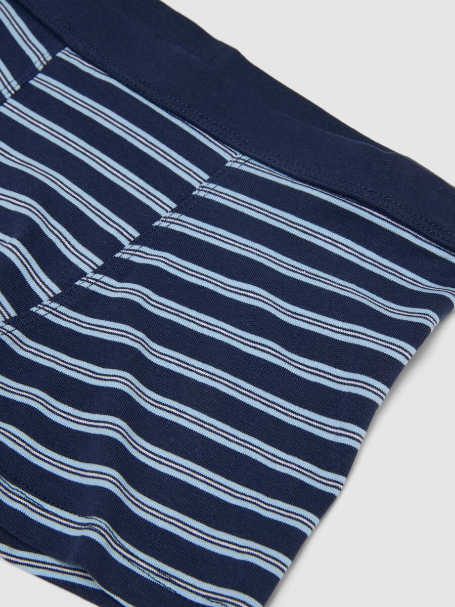 Elasticated cotton boxers with multicolour stripes for boys_2