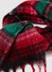 Multicoloured checked scarf with fringes_1