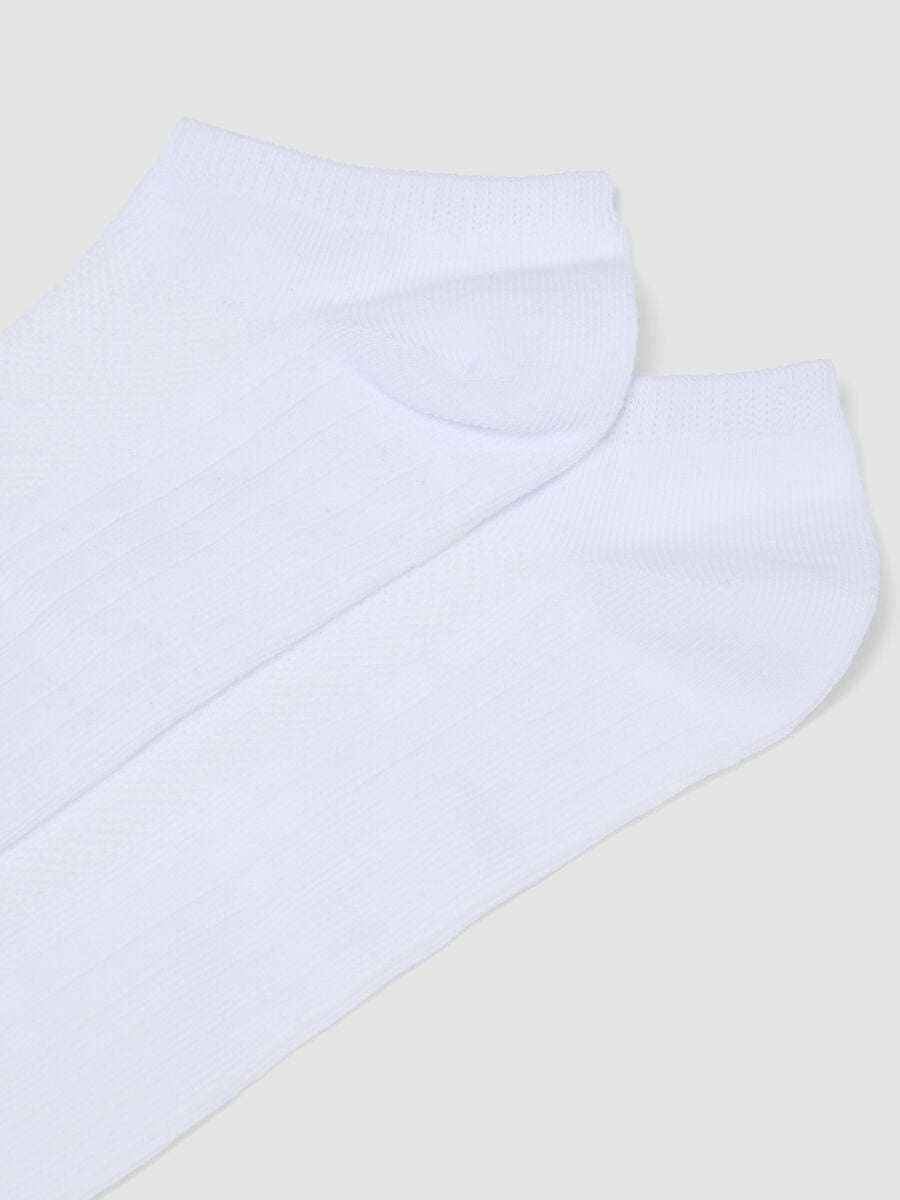 Tripack di calze sportive bianche alla caviglia in cotone organico elasticizzato_1
