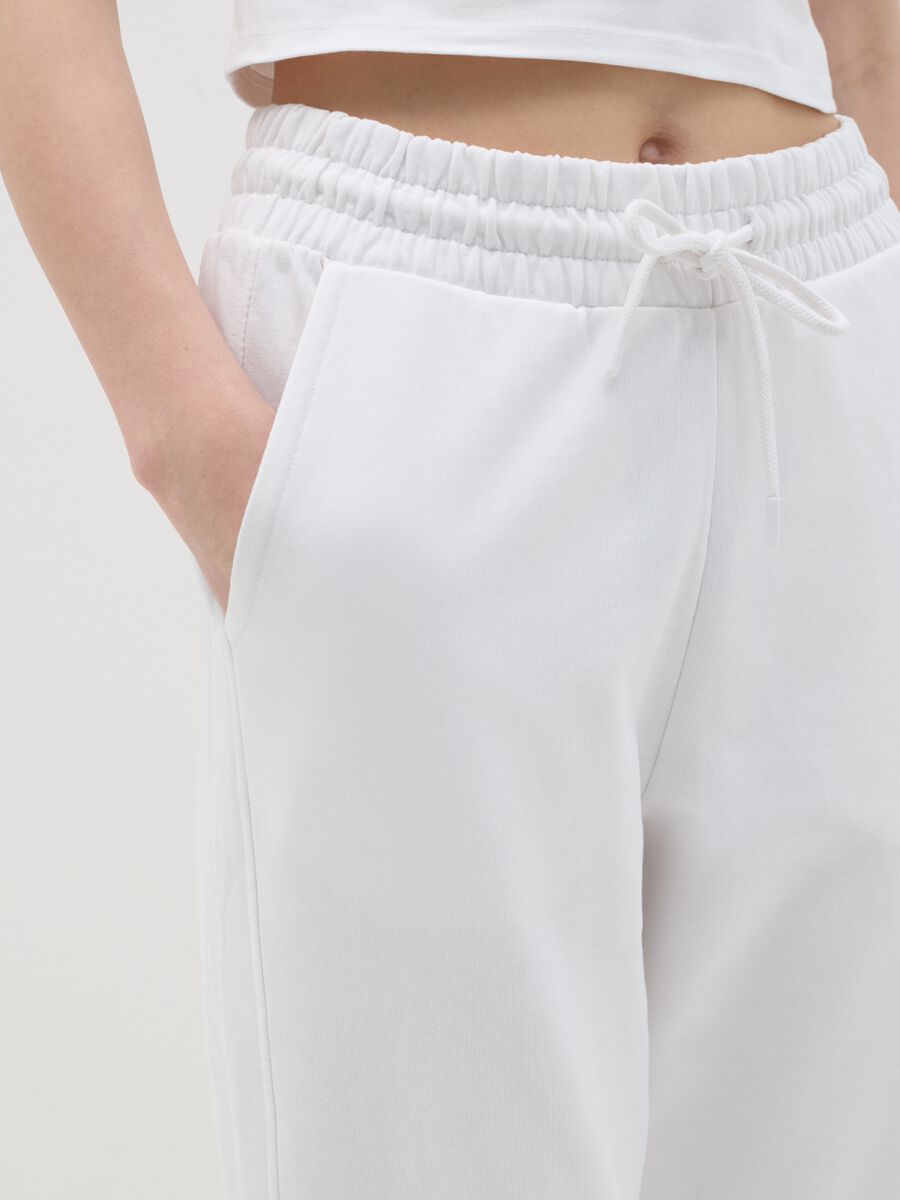 Fleece joggers with drawstring_3