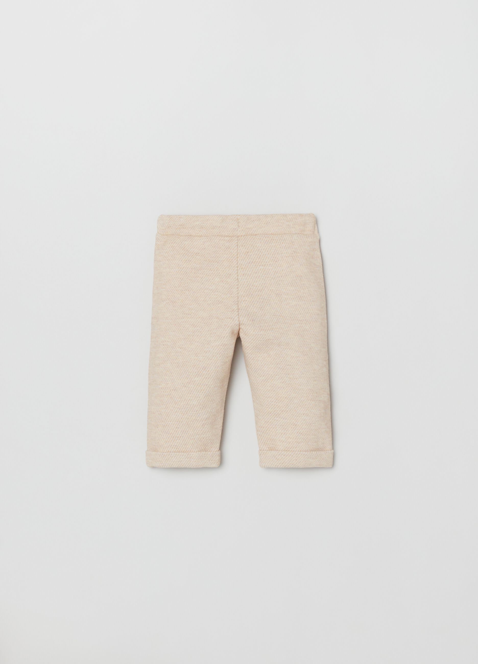 Joggers a trama rigata con coulisse_1
