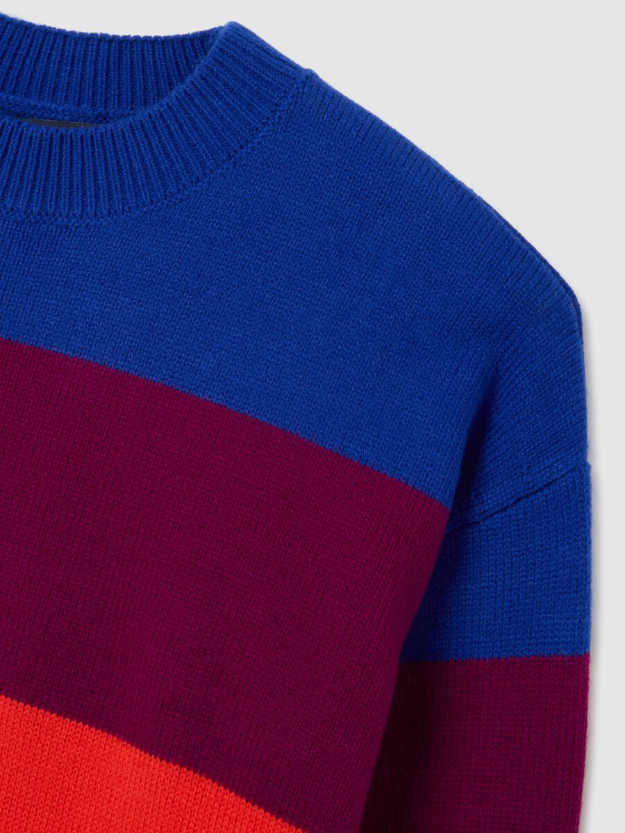 Multicolour Striped Regular Fit Jumper_5