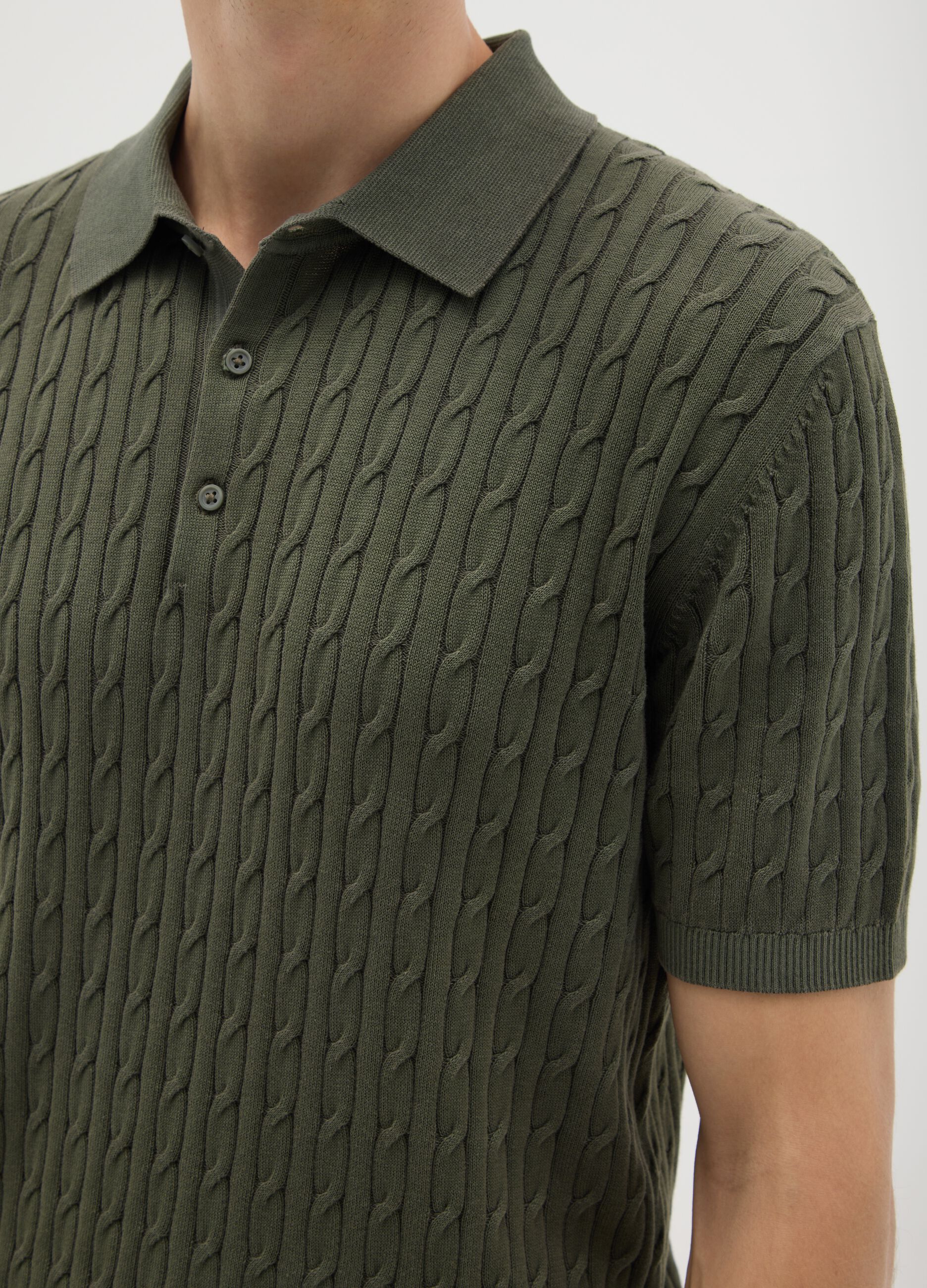 Pure Cotton Green Regular Fit Polo