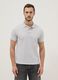 Grey slim fit short sleeve pure cotton polo_1