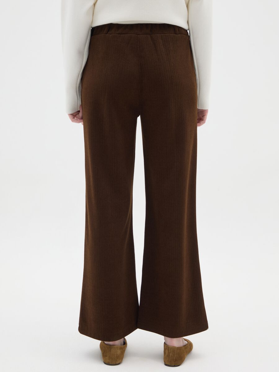 Pantaloni a gamba larga marroni regular fit_2