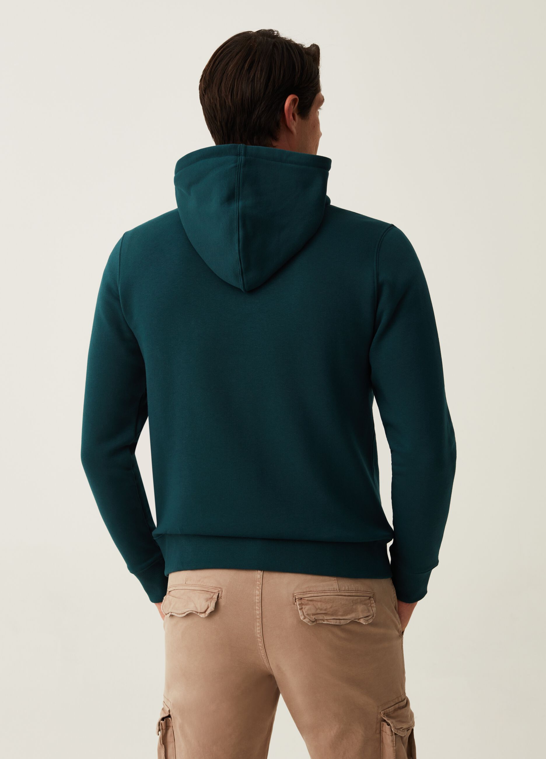Full-zip in felpa con cappuccio_2
