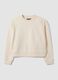 Felpa bianca in misto cotone a girocollo regular fit_4