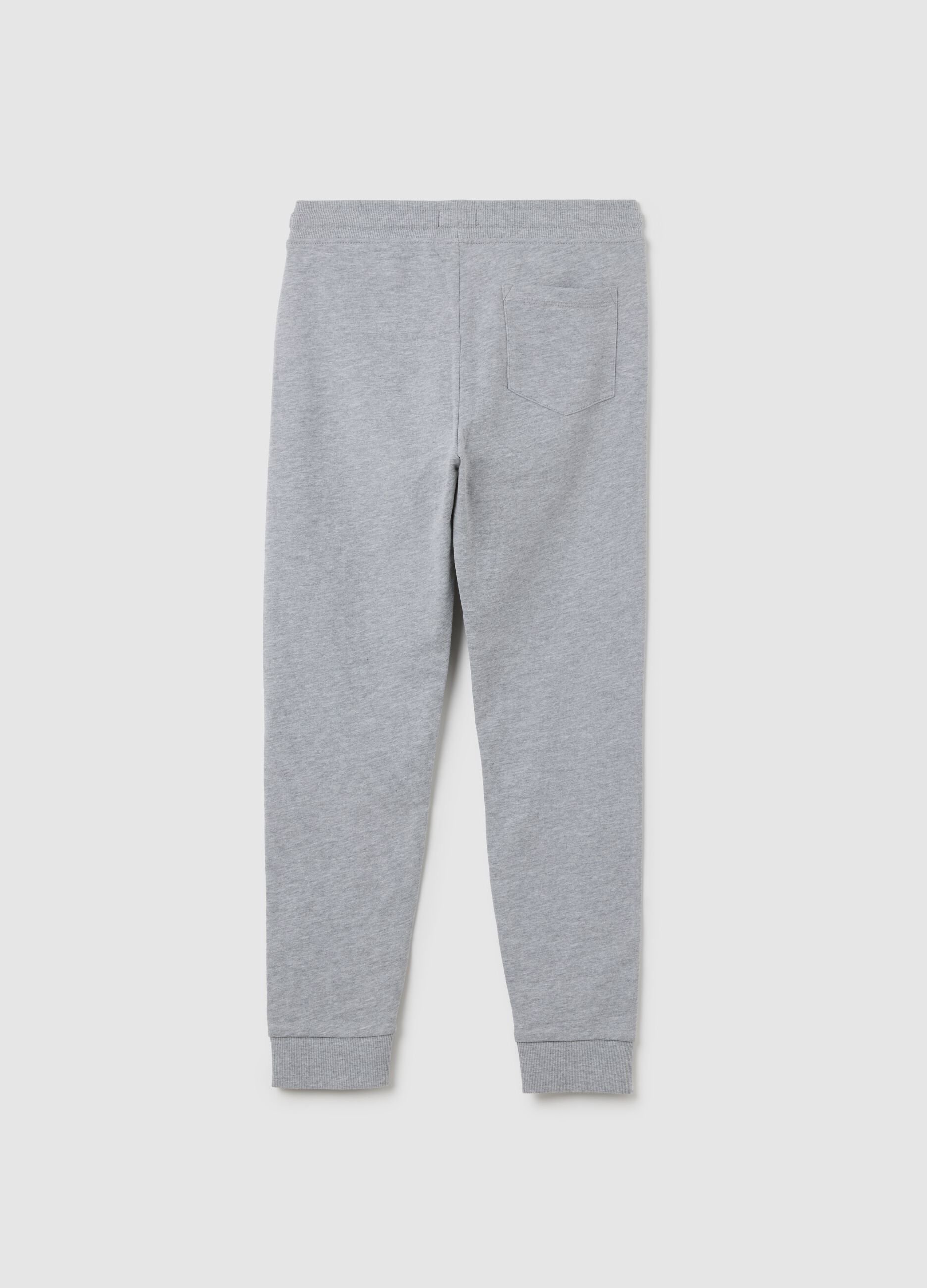 Boys' grey pure cotton joggers regular fit