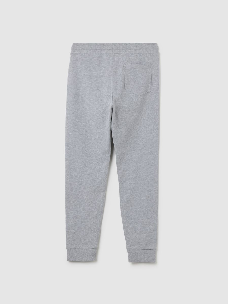 Boys' grey pure cotton joggers regular fit_4