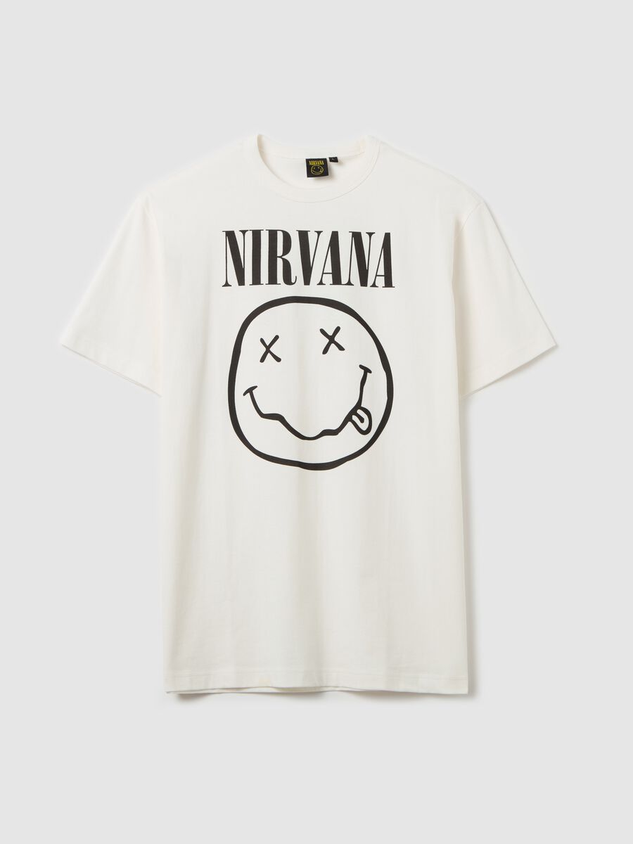 Cotton T-shirt with Nirvana print_4
