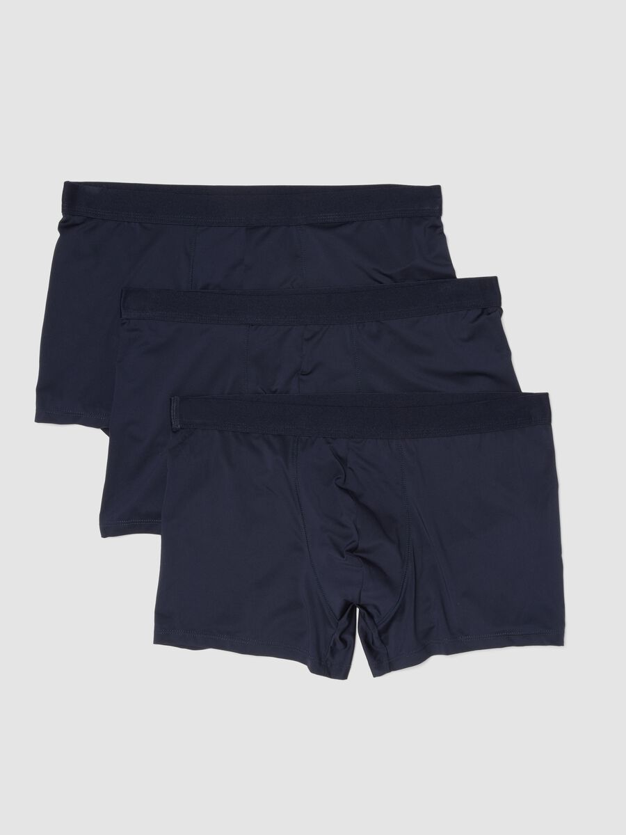 Three-pack of blue stretch-fabric boxer shorts, regular fit_4