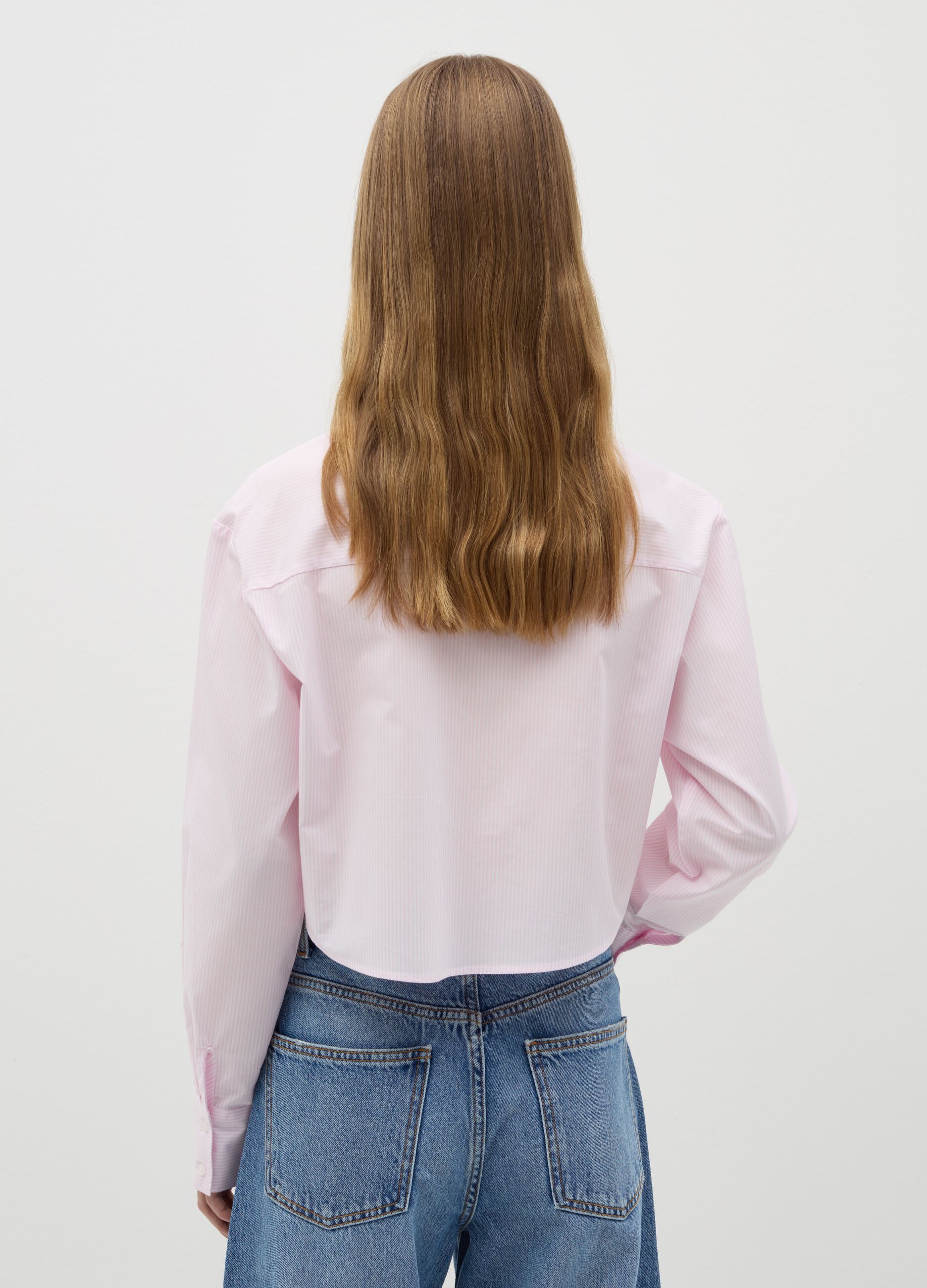 Cotton cropped shirt