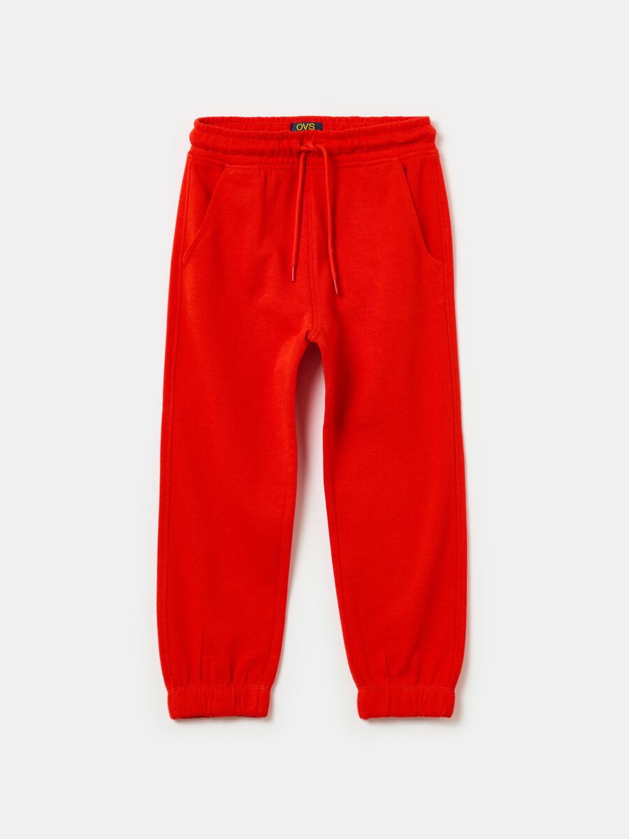 Joggers with drawstring and elasticated trims_0