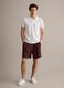 Brown cotton-blend jogger shorts with drawstring, relaxed fit_0