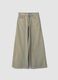Girls&rsquo; grey wide-leg pure cotton jeans_0