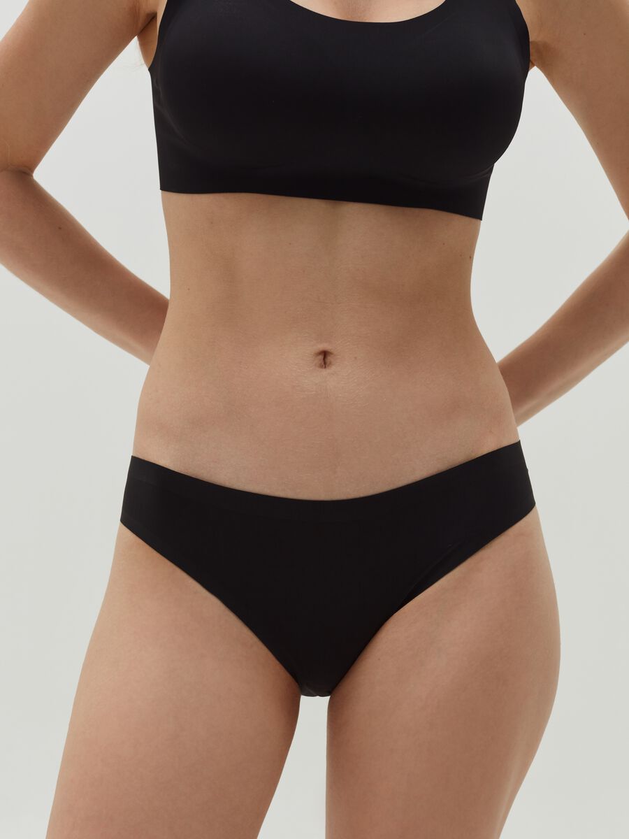 Two-pack French knickers with striped trim_0