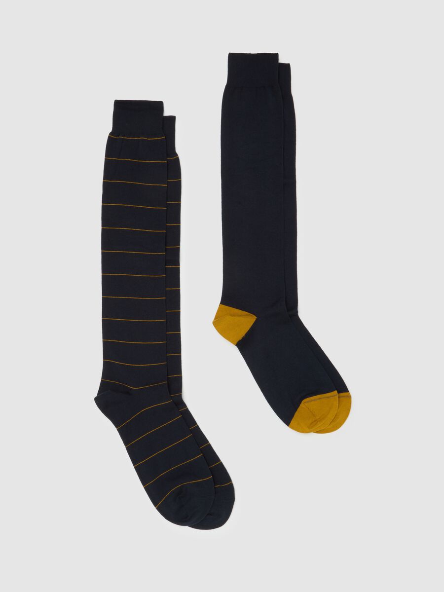 Pack of blue striped long socks_0