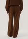 Brown stretch-fabric straight-fit trousers_3
