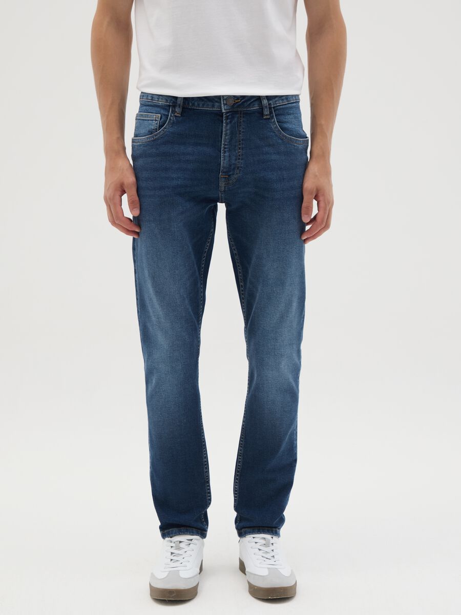 Skinny Fit Blue Denim Jeans_1