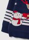 Kid's Regular Fit Multicolour Striped Christmas Sweater_3