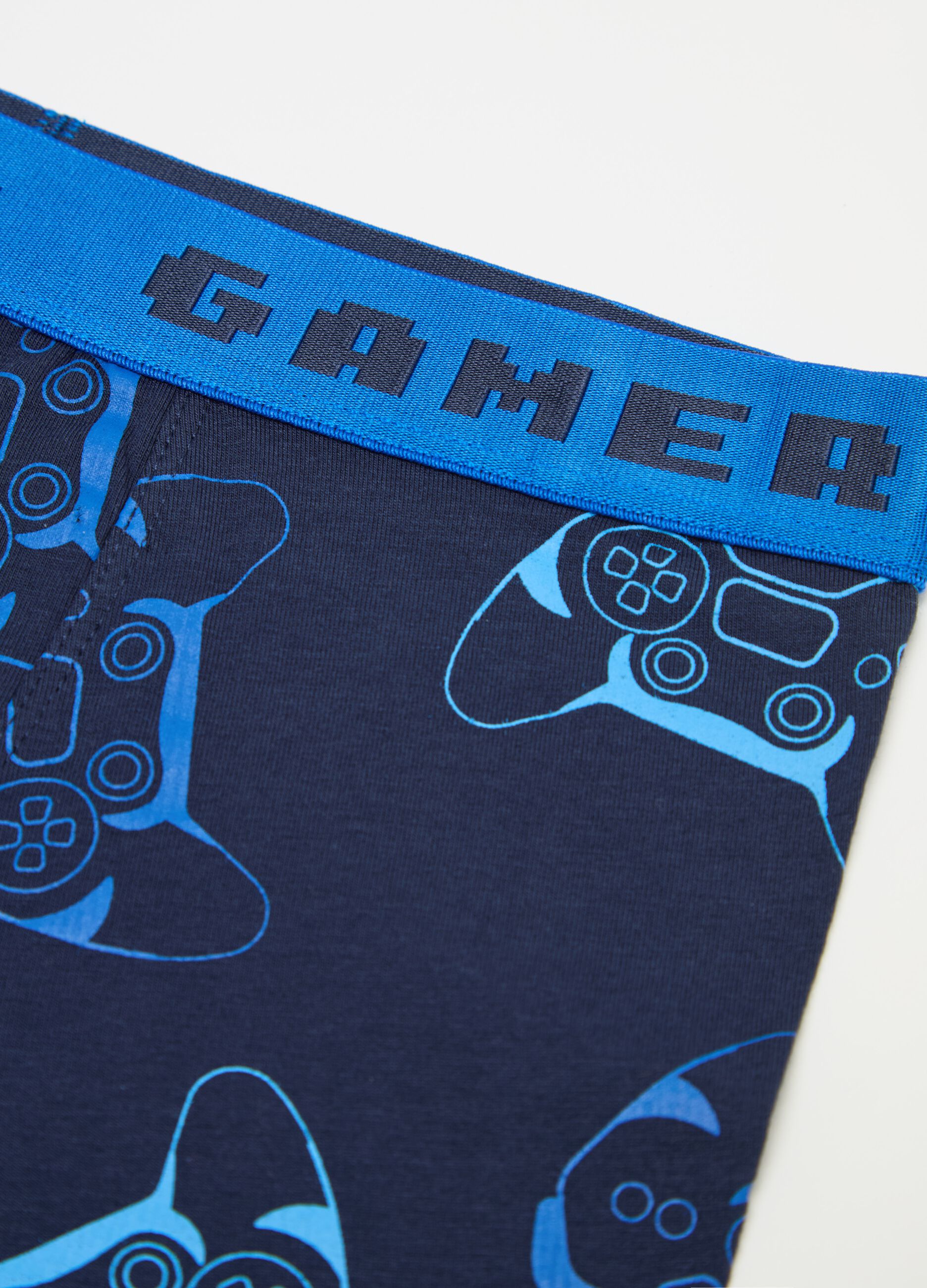 Boxer in cotone stretch con stampa gamers
