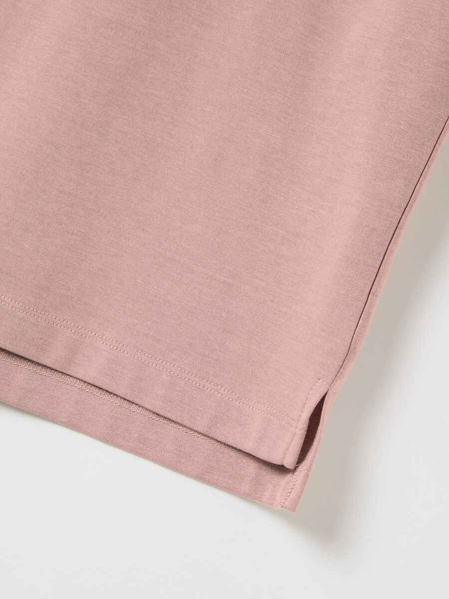 Men's pink cotton blend tank top, relaxed fit_5