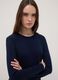 Blue crew-neck jumper in viscose blend_2