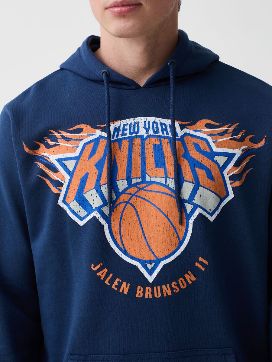 Sweatshirt with hood and NBA New York Knicks print_2