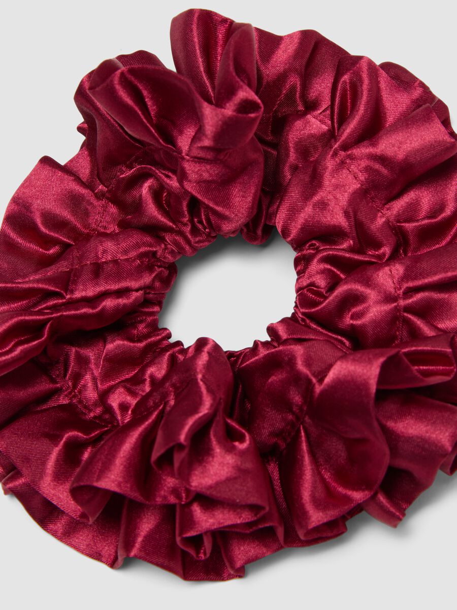 Scrunchie rosso arricciato_2