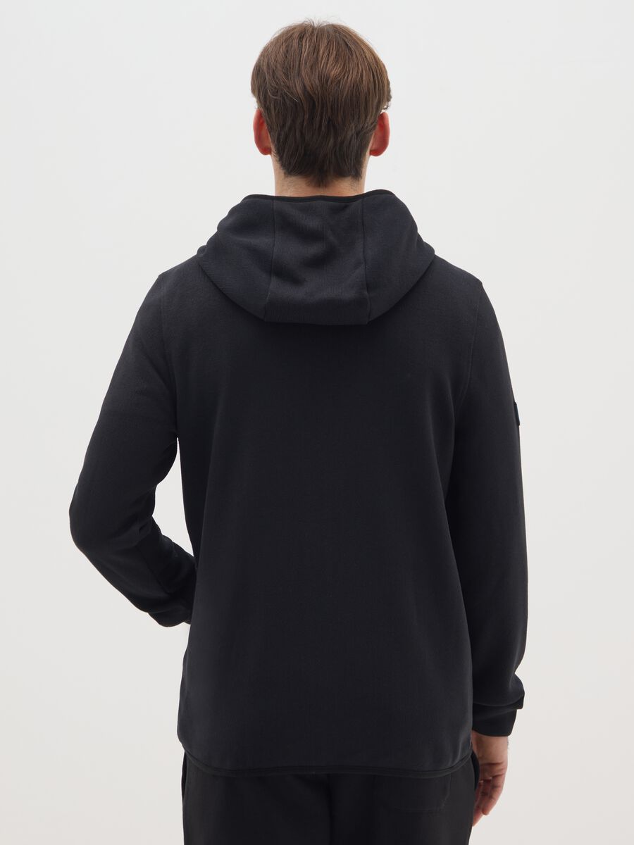 Heavy Black and Grey Jacket with Hood_2