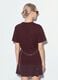 Brown relaxed-fit pure cotton T-shirt with embroidered slogan_2
