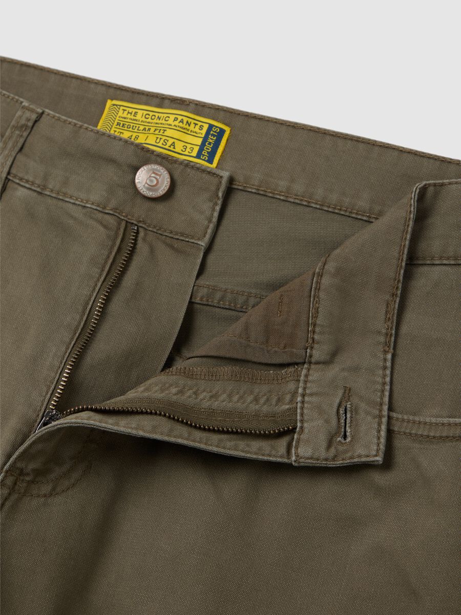 Stretch Cotton Bermuda Shorts in Green by Ovs_5