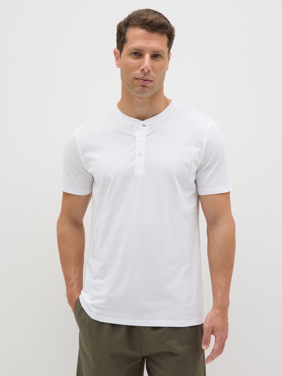 White T-shirt in Supima cotton_0