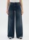 Blue wide-leg cotton jeans_1