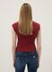 Red fitted cotton tank top with stretch_3