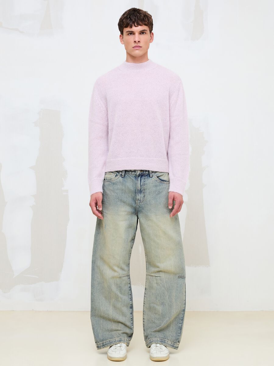 Mohair Crew Neck Light Pink_2