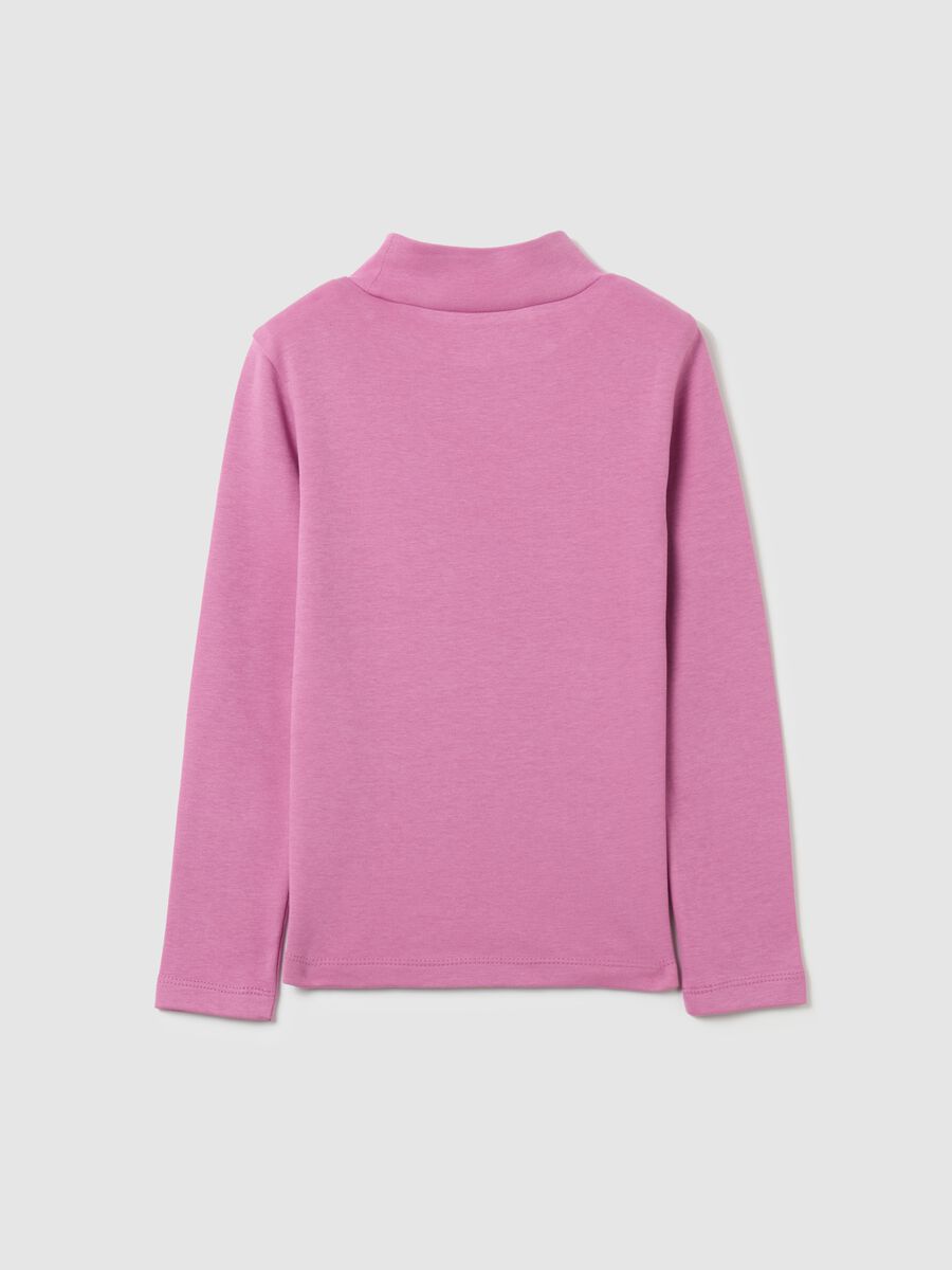T-shirt with mock neck and print_1
