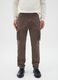 Slim fit stretchy cotton brown cargo trousers_2