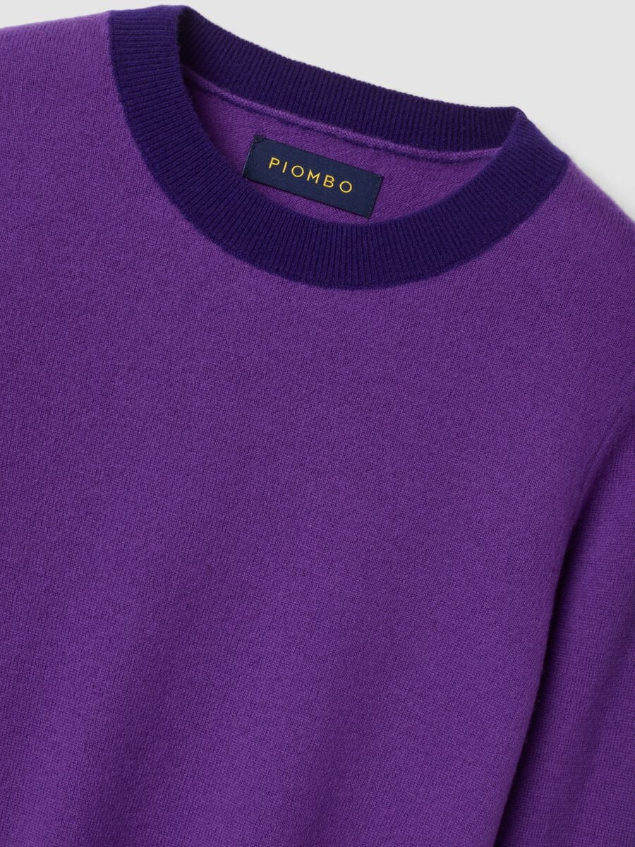 Purple pure wool crew-neck jumper_5