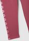 Girls' Pink Cotton Blend Skinny Fit Leggings_3