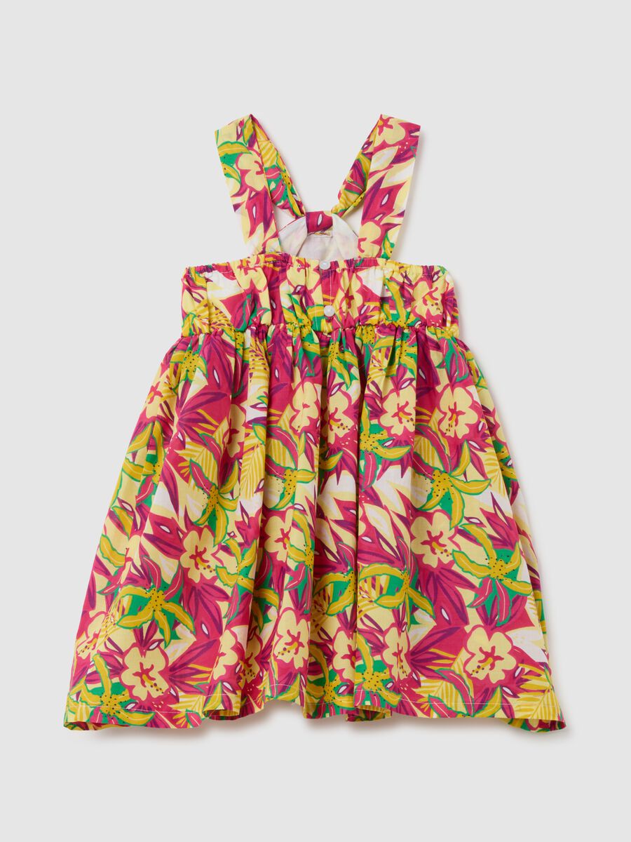 Girl's dress in pure cotton multicolor regular fit_1