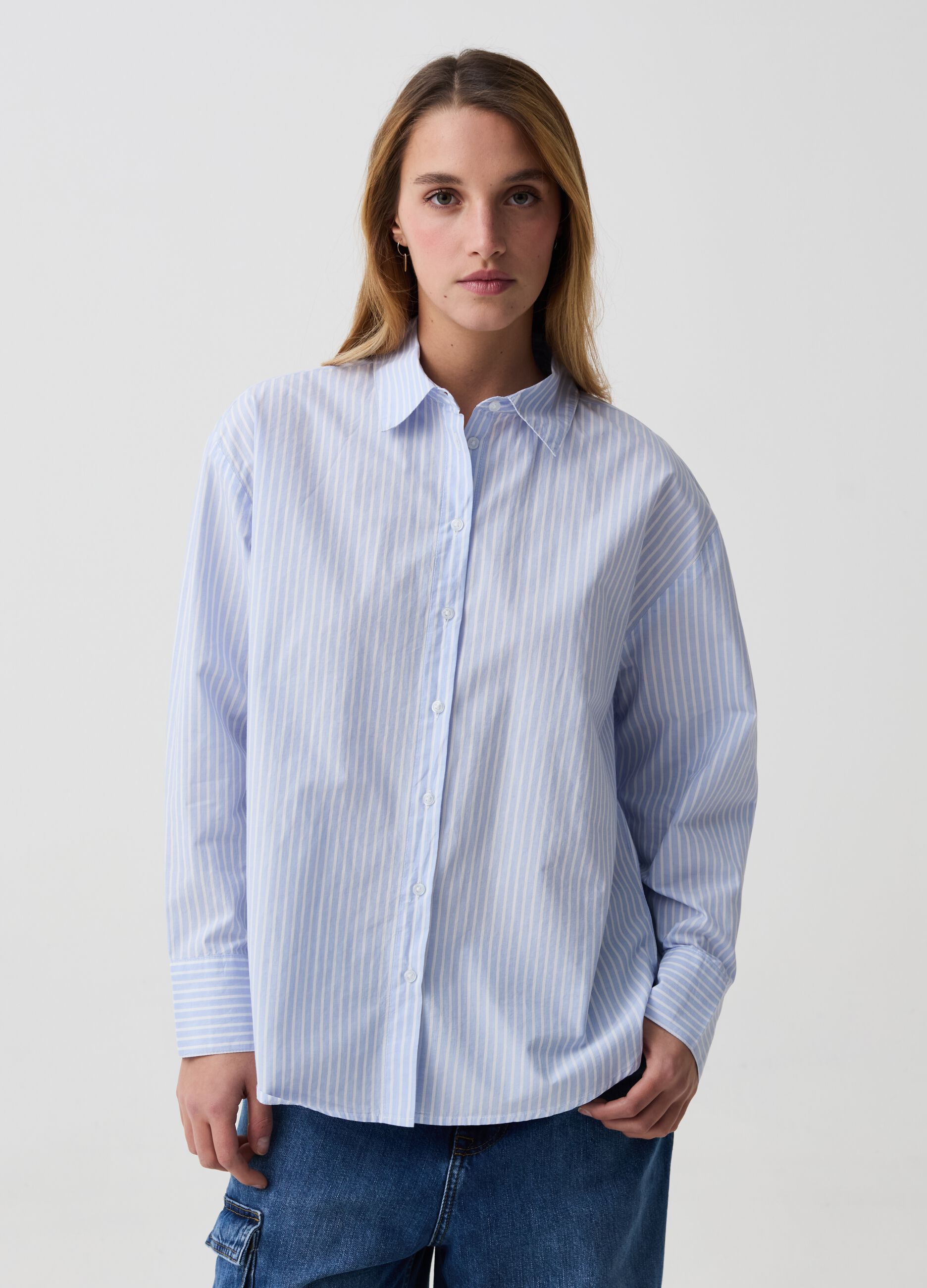 Boxy-fit poplin shirt